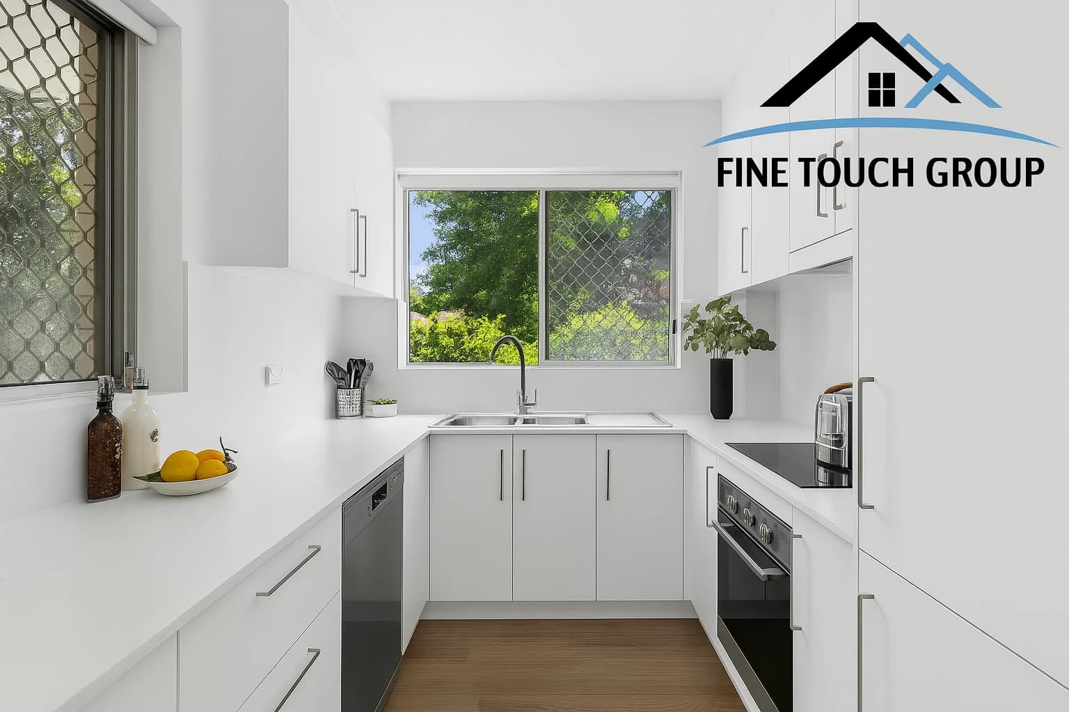 Apartment kitchen with views