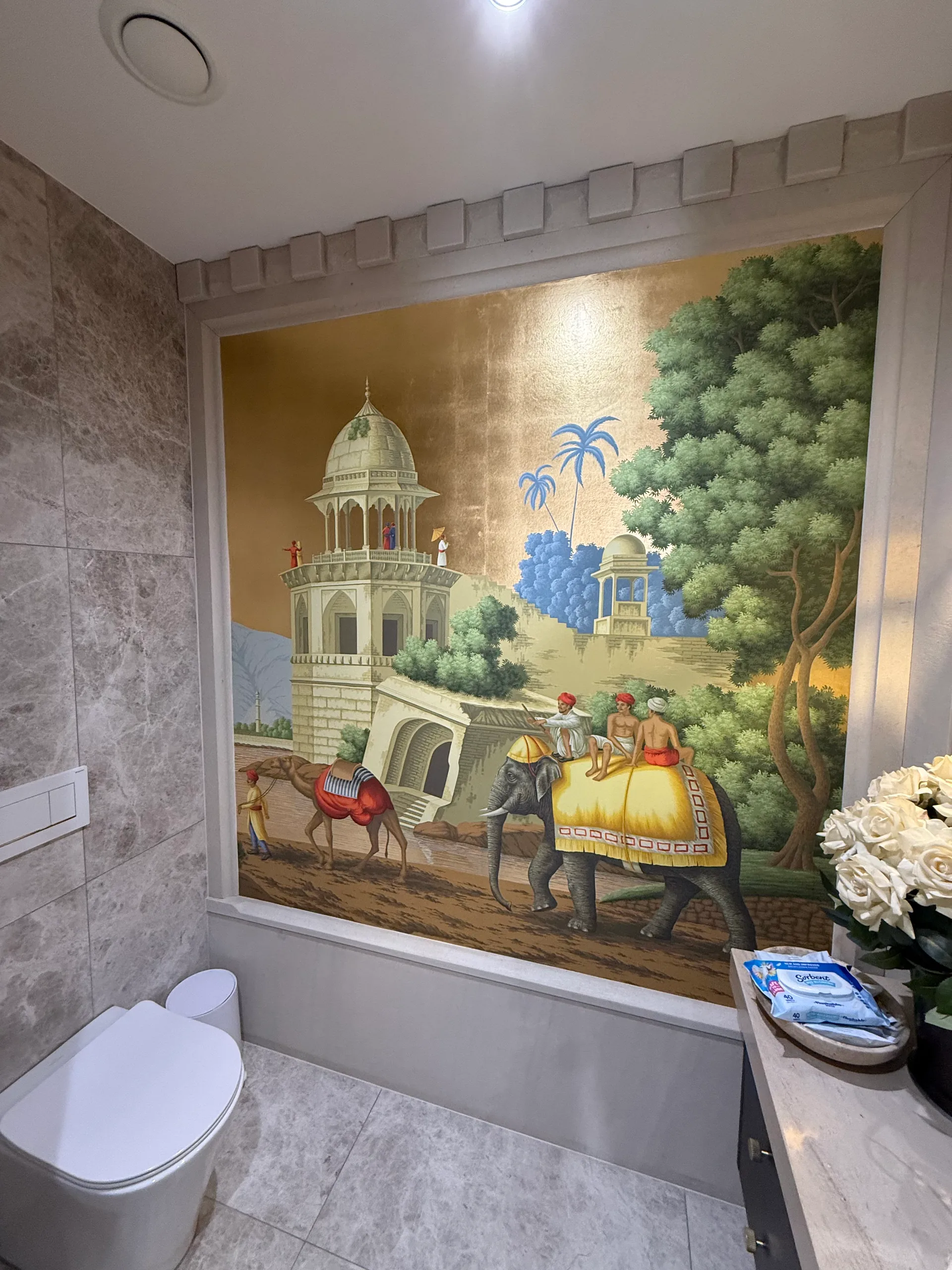 Elephant mural wall